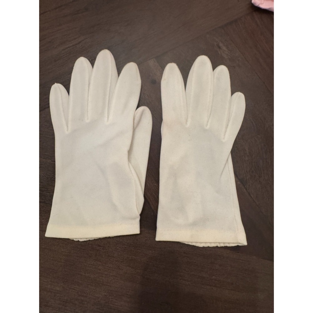 Fownes Vintage One Size Fits all 100% DW Nylon Gloves Women Off White‎